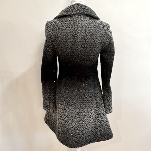 Alice & Olivia ombre wool ALine coat with sequin detail - Picture 4 of 13